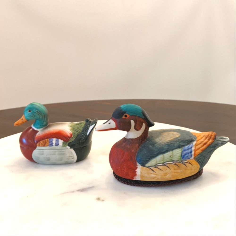 Set of 2 Vintage Ceramic Ducks